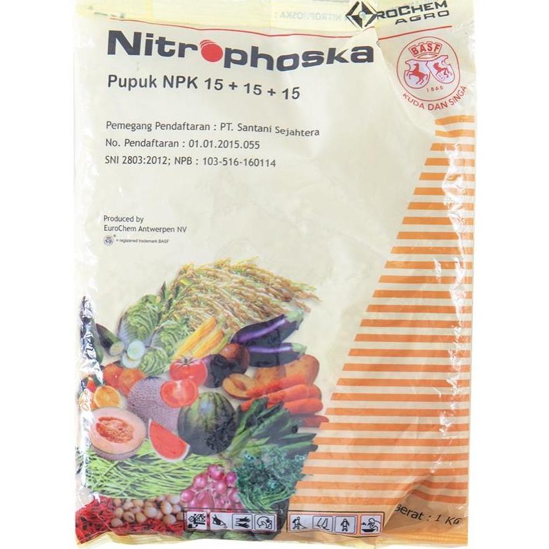 

Terlaris Pupuk Npk 15-15-15 Kuda Sakti Nitrophoska Slow Release 1 Kg Eceran