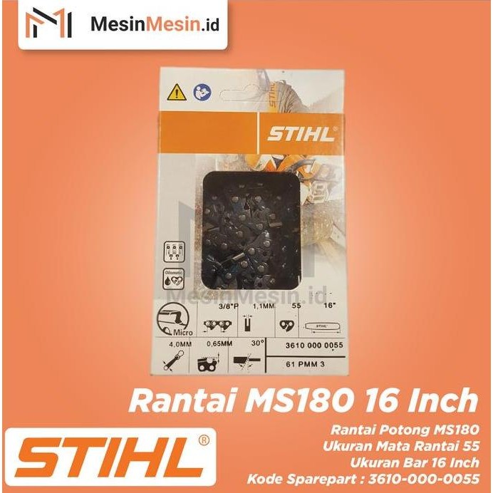 Rantai Chain Saw STIHL MS 180 16 Inch