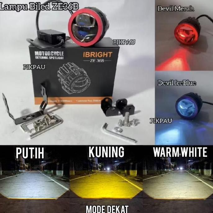 tersedia ibright lampu tembak biled laser ze36b original 5 kabel