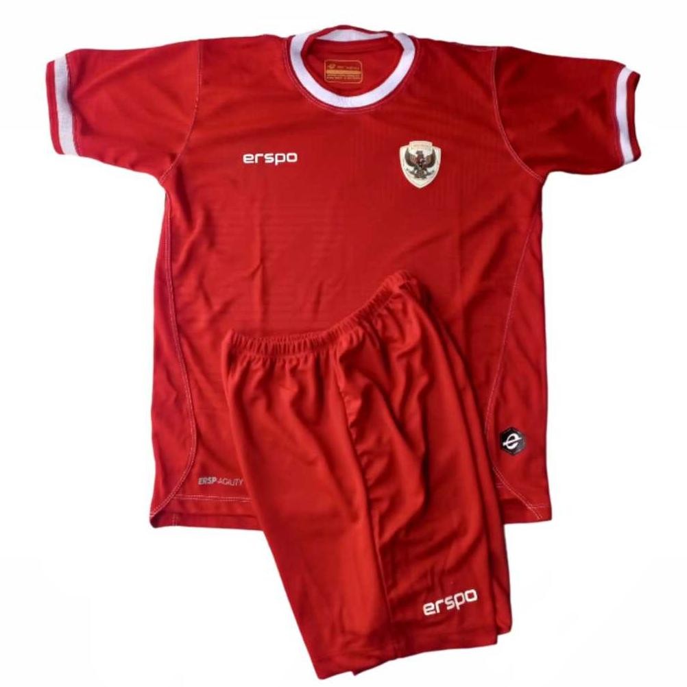 PREMIUM SETELAN BAJU BOLA JERSEY TIMNAS INDONESIA HOME ERSPO MERAH ANAK KIDS 2024 2025