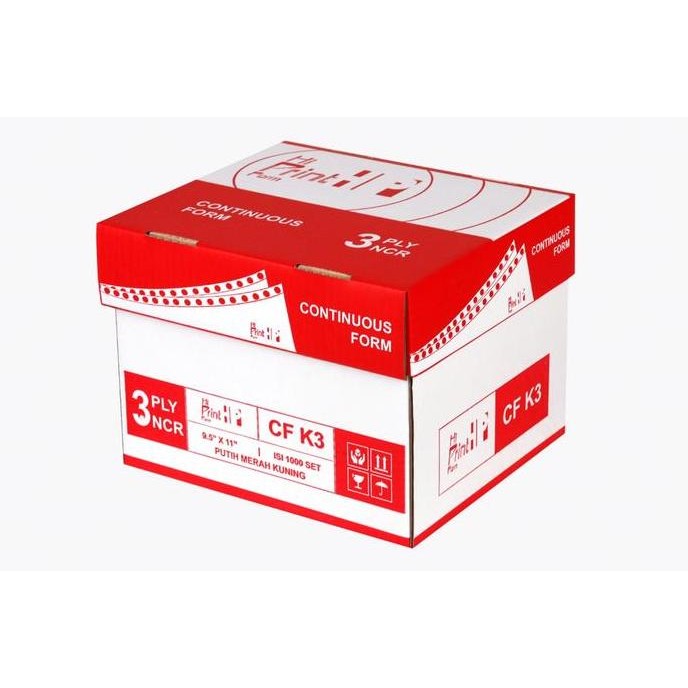 

TERBARU - Continuous Form 9.5 x 11 3 ply NCR Hi Print (isi 1000 sheets)