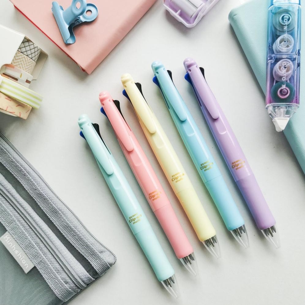 

Ready Pulpen Zebra Multi Cute Pastel 4 In 1 / Zebra Multi Clip