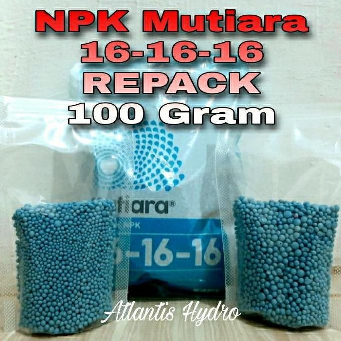 

Terlaris Pupuk Npk Mutiara 16-16-16 Biru Repack 100 Gram Murah !!! Tanaman