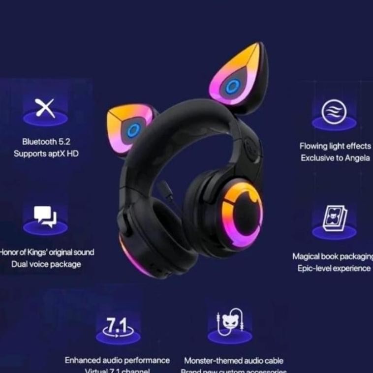 YOWU Glory Of The King Wireless Bluetooth Angela Co-Branded Head Mounted Headset Limited Customized 