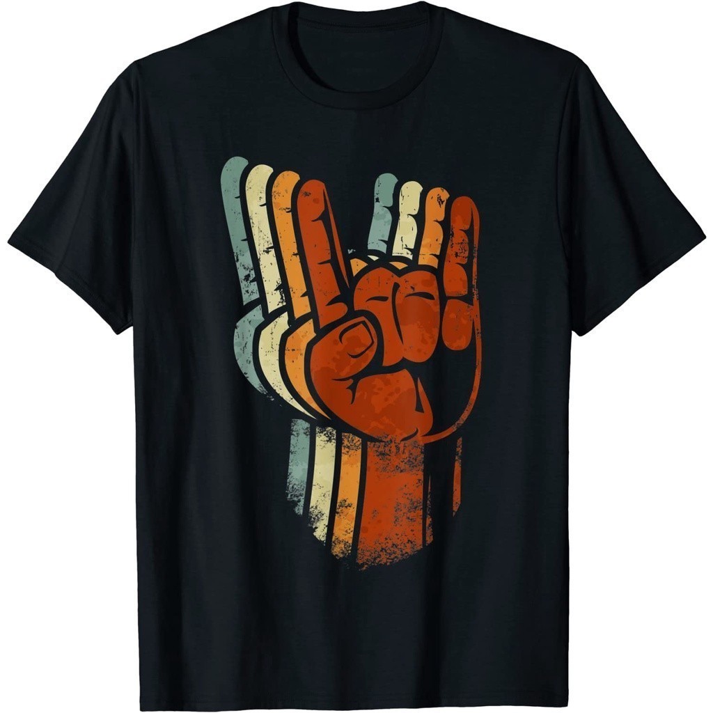 Baju Kaos pria Wanita Metal Fork Rock Hand T-Shirt Cotton Combed 24s | Pinky Project