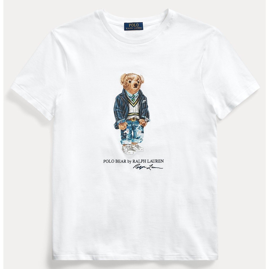 Baju Kaos Polo Ralph Lauren Bear Logo Short Sleeve T-Shirt Premium Cotton Combed 24s Original 100% |