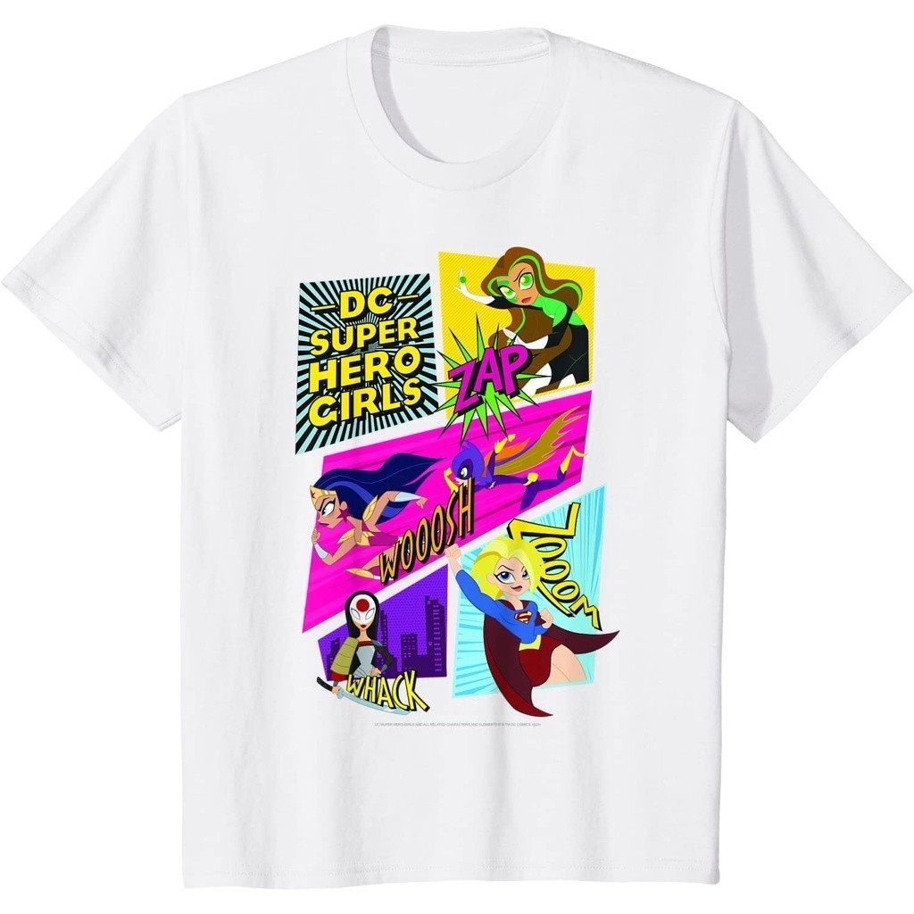 Baju Kaos DC Comics Super Hero Girls Comic Panels T-Shirt Premium Cotton Combed 24s Original 100% | 