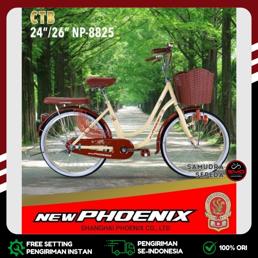 Sepeda Citybike CTB Mini Keranjang Anak Dewasa 24 Inch New Phoenix NP 8825 Murah BDG
