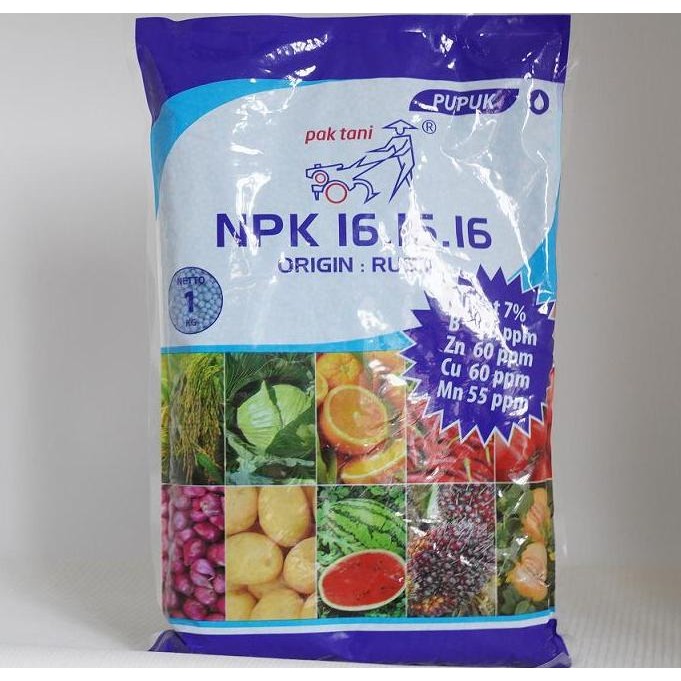 

Terlaris Npk 16-16-16 1Kg Pak Tani Pupuk Origin Rusia