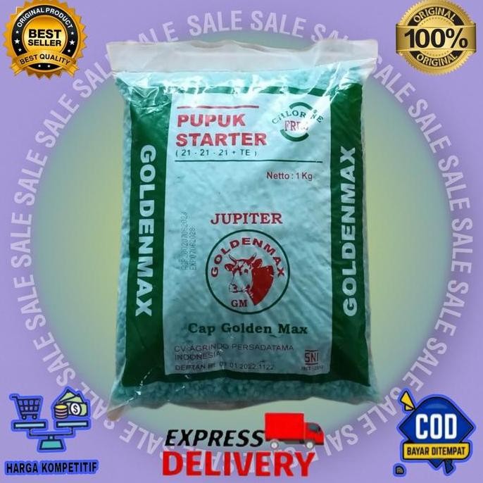

Terlaris Pupuk Npk Starter 21-21-21+Te Jupiter Goldenmax Hijau Kemasan 1 Kg