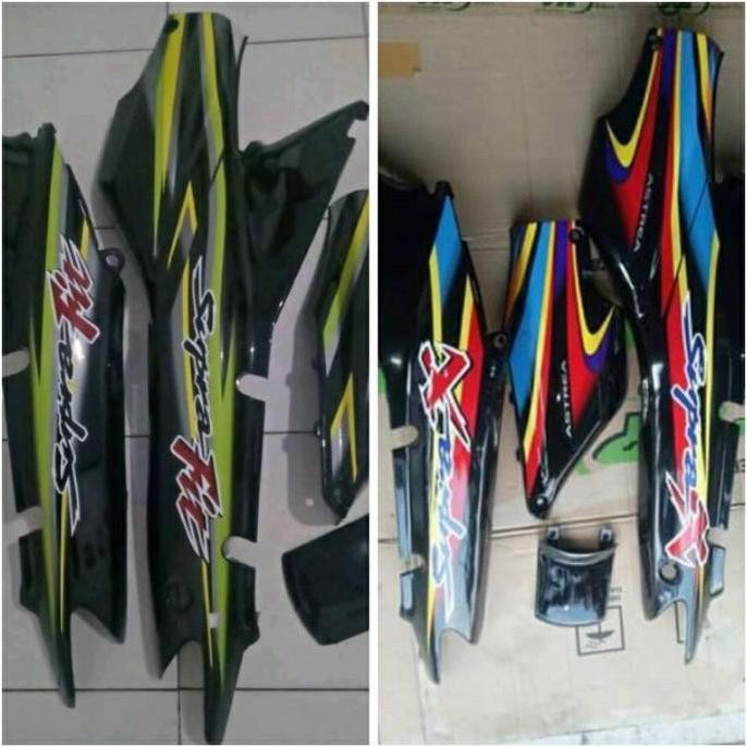 COVER BODY PLUS BOK AKI SUPRA X SUPRA FIT LAMA HITAM POLOS murah