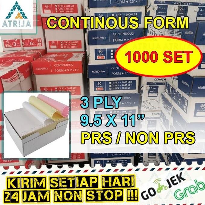 

Continous Form 9.5 x 11 - 3 Ply. Kertas Komputer Kertas Rangkap 3