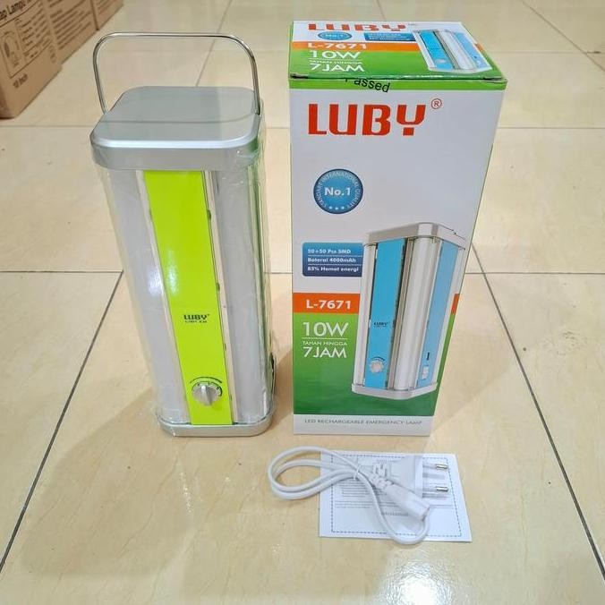 Lampu LED Emergency LUBY L7671 L-7671 Rechargeable