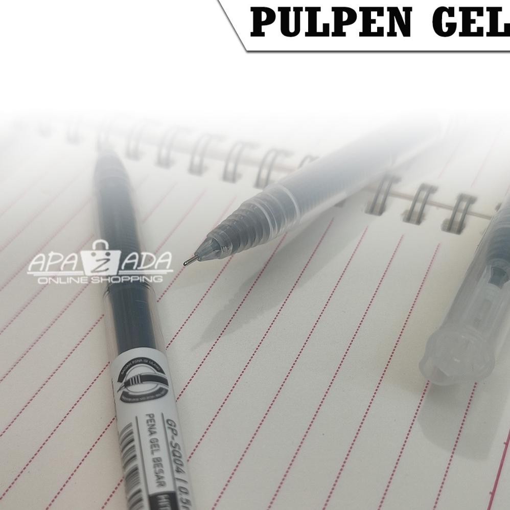 

Ready Apazada - Gel Pen / Pulpen Gel Tinta Hitam 0.5Mm [1 Pack - 12 Pcs Pulpen] / Pena Squeezy Smooth / Pen Gp-Sq04