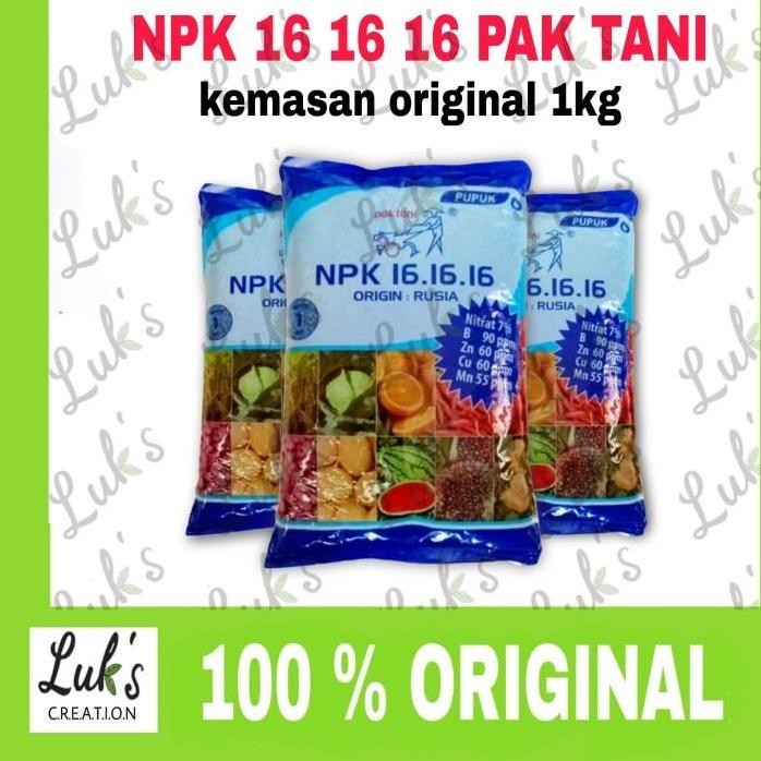 

Terlaris Pupuk Npk 16 16 16 Pak Tani 1 Kg Npk Mutiara Biru Kemasan Ori Pabrikan