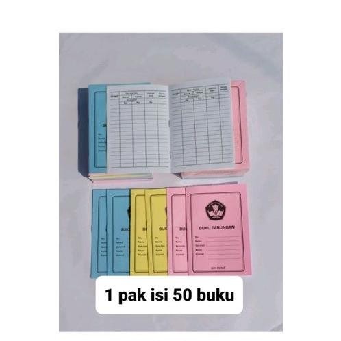 

Ready Buku Tabungan Anak Sekolah/Buku Tabungan Sekolah Isi 50Pcs/Pak, Merk Sun Reno Made In Indonesia.