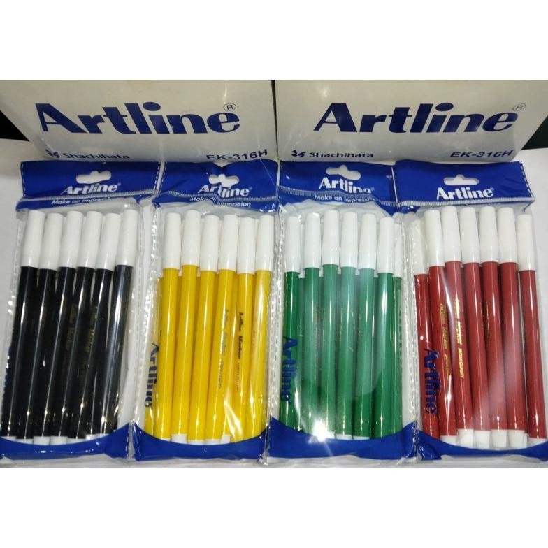 

Ready Spidol Artline Hangsel Ek-316H Isi 12 Pcs / Spidol Ecer