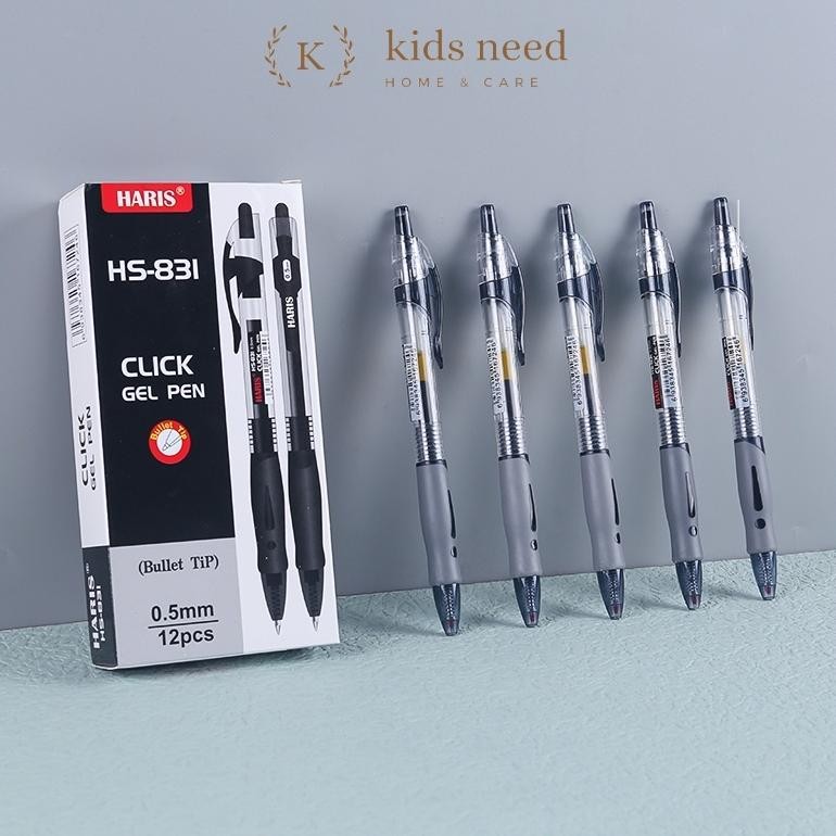 

Ready (12Pcs) Pulpen Gel Cetek Q Gel / Pen Clik 0.5 Mm/ Pena Joyko Kantor