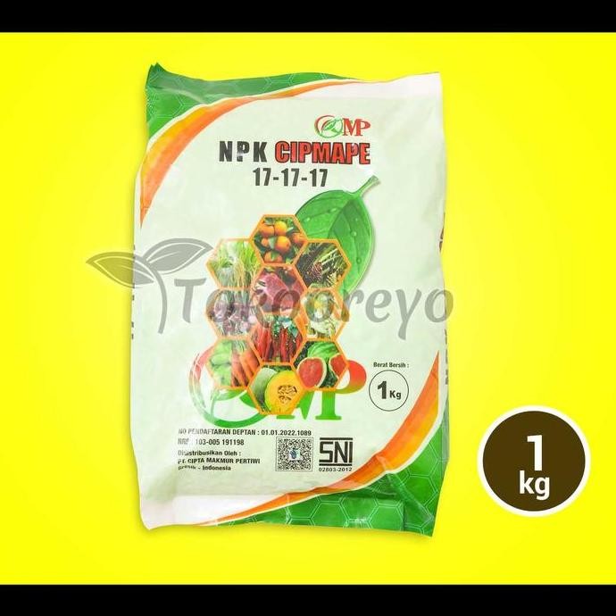 

Terlaris Pupuk Cmp Cipmape Npk 17 17 17 Isi 1 Kg Kemasan Pabrik