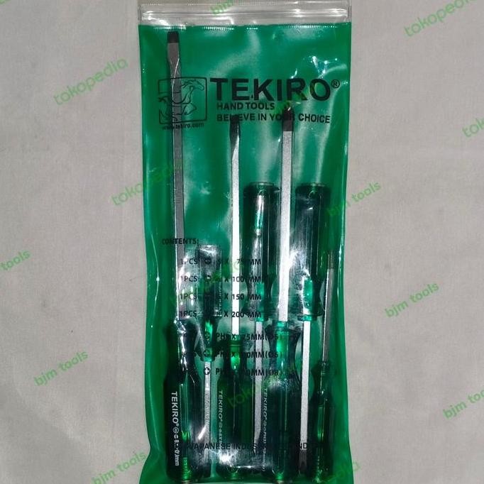 Diskon Tekiro Obeng Set 7Pcs (Tembus Hijau) Sd-Gt0932