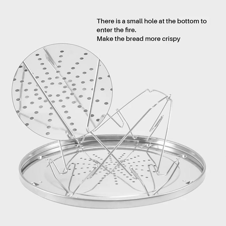 Lipat Kompor Liar Kompor Mesin Roti Panggang Disk Panggangan Luar Ruangan Bakers Wilderness 304 Stai