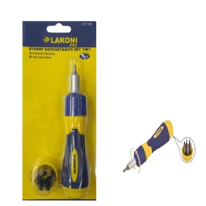 Diskon Obeng Rachet Set Lakoni Pro/Interchangeable Screwdriver Set Lakoni Pro
