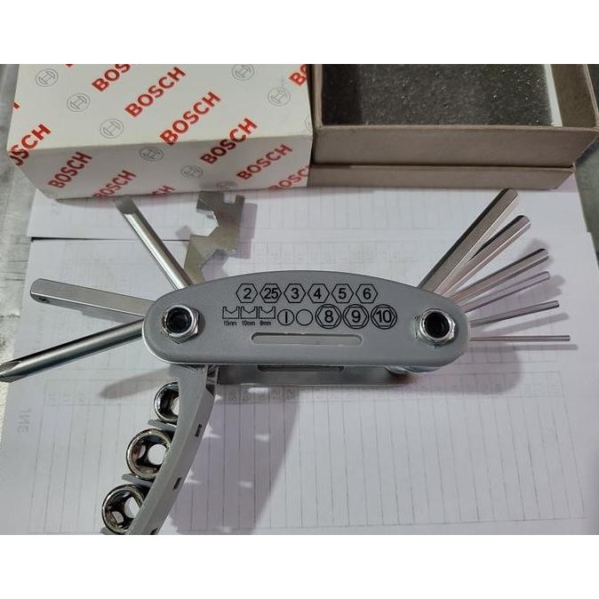 Spesial Kunci Lipat Tool Kit Set Sepeda 16 In 1 Kunci L Hex Obeng Sok Bosch
