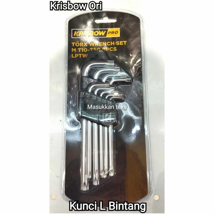 Terjangkau Kunci L Bintang Krisbow/ Torx Wrench Set T10 - T50 Ori