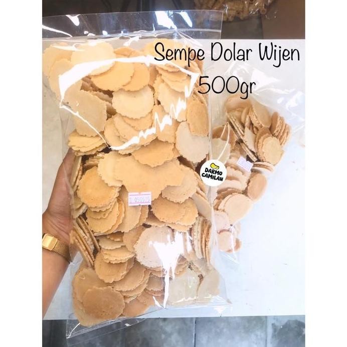 

Terlaris Kue Dolar 500Gr 250Gr Wijen Pisang Coklat Sempe Simping Opak Dollar Manis