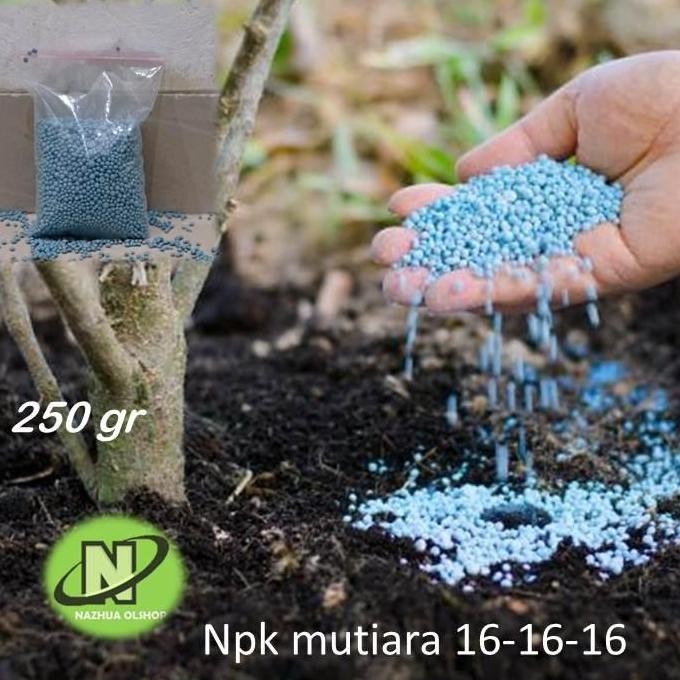 

Terlaris Pupuk Npk Mutiara Biru -Npk 16-16-16 Isi 250Gram