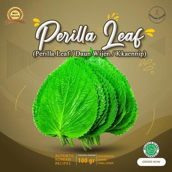 

Terlaris Daun Wijen /Perilla Leaf / Kkaennip Bungkusan Bbq Korea 100Gr