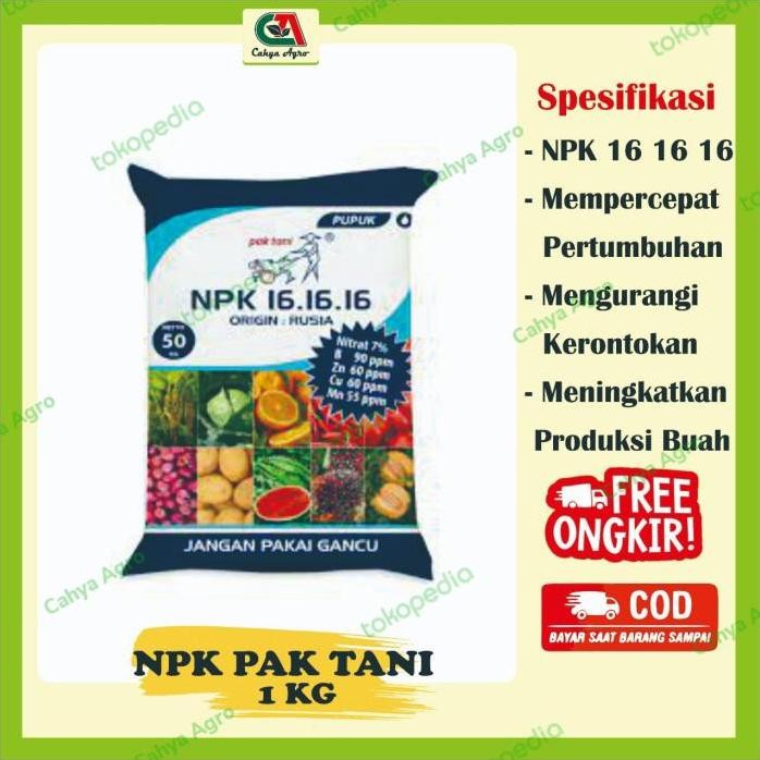 

Terlaris Pupuk Npk Pak Tani 16 16 16 1 Kg