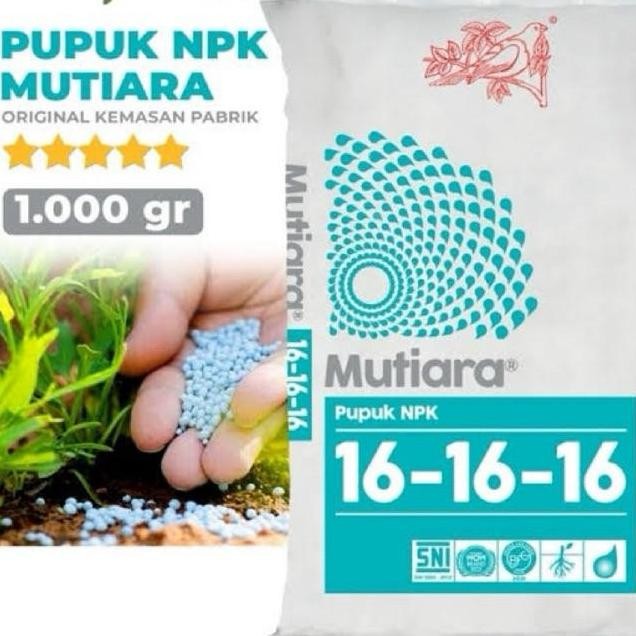 

Terlaris Pupuk Npk Mutiara 16-16-16 Original Kemasan Pabrik 1Kg