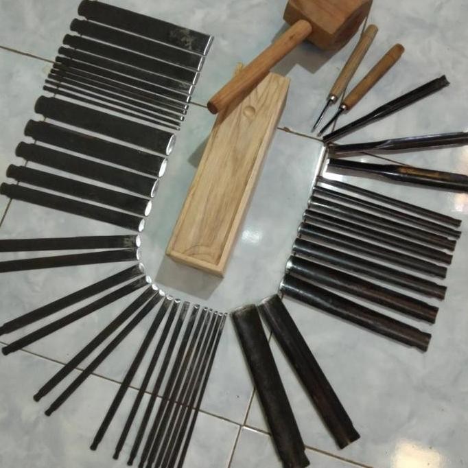 Spesial Tatah Ukir Pahat Ukir Kayu Satu Set Isi 45 Murah