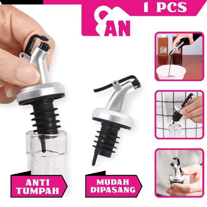

Terlaris 1Pcs Penutup Botol Minyak Kecap Wijen Penuang Bottle Minuman Sirup Tutup Wine Oil Saos Anti Tumpah Multifungsi A159 Meja