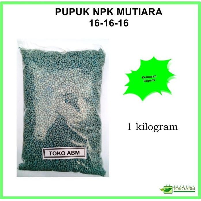 

Terlaris Pupuk Tanaman Npk Mutiara Biru 16-16-16 Kemasan Repack 1 Kg