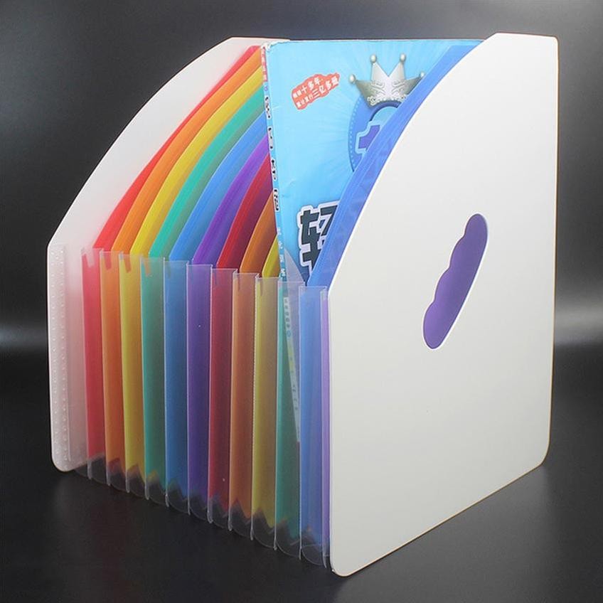 

Premium 24 Sekat File Folder A4 Expanding Meja Dokumen Map Stand Organ Warna Folio Kotak files Organizer High Quality