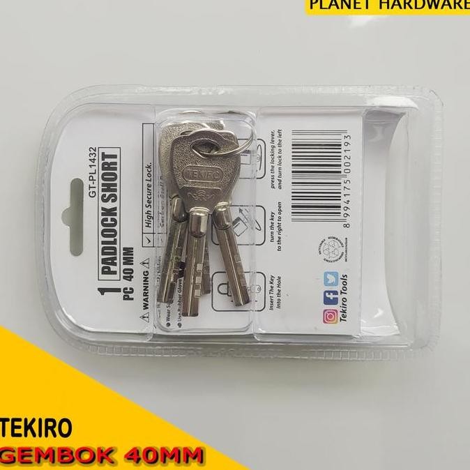Gembok Tekiro 40 mm Gembok Tools Alat Perkakas Kunci