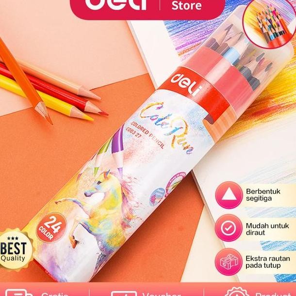 

Deli Ec00327 Il Warna 24 Warna Dengan Bonu Rautan Il Baru