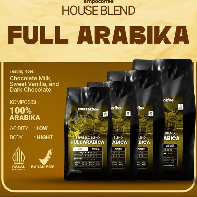 

BIJI KOPI BUBUK FULL ARABIKA ESPRESSO HOUSE BLEND ARABICA COFFEE BEAN COFFE TERMURAH