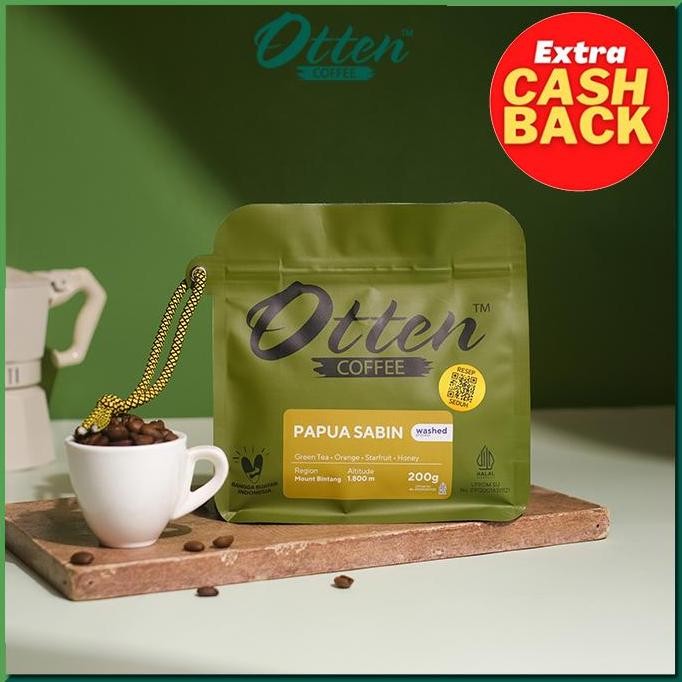 

KOPI ARABICA PAPUA SABIN 200G - BIJI / BUBUK KOPI OTTEN COFFEE TERMURAH