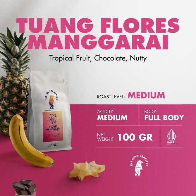 

TUANG FLORES MANGGARAI ARABICA BIJI KOPI ROASTED BEANS 100GR TERMURAH