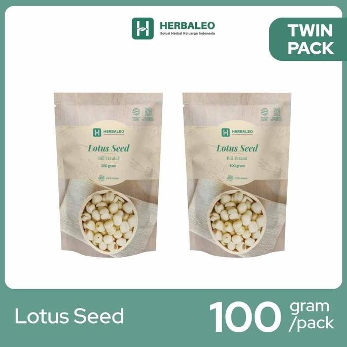 

TWINPACK - HERBALEO LOTUS SEEDS 100 GRAM ( BIJI TERATAI ) TERMURAH