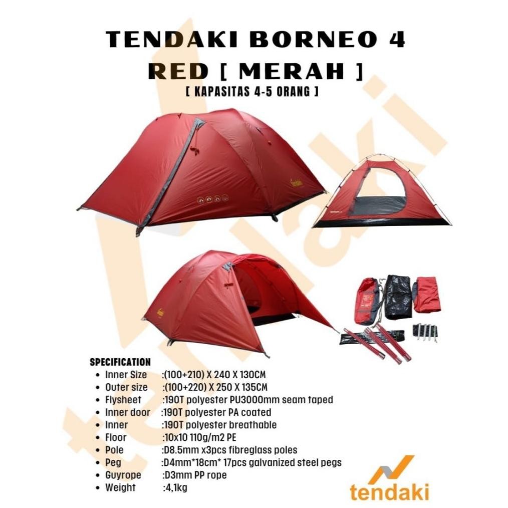 TENDA CAMPING DOUBLE LAYER 4 ORANG TERLARIS BORNEO/TENDAKI BORNEO 4 ORANG/TENDA TERMURAH/TENDA 4 ORA