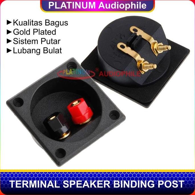 Terminal Speaker Box Binding Post Gold Plated Terminal Spikon Speker Pencet BP-57B
