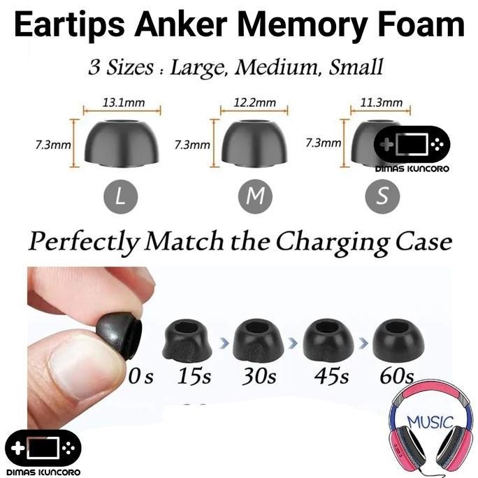Eartips Memory Foam Busa Soundcore Life A2 NC A1 Dot 2 A3i
