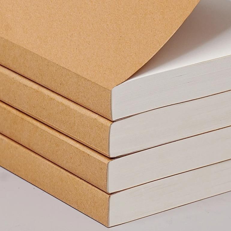

A5/B5 Notebooks Thicken 100 And 200 Sheets/Book,Kraft Diy Cover,Blank Journal,Draft Book,Office Study Stationery Cs-076