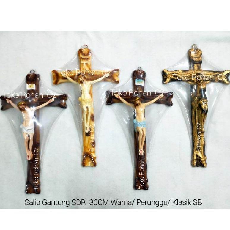 Vd08 Hrn-813 Salib Gantung Sdr Klasik/ Warna Sb 30Cm - Salib Gantung 30Cm - Salib Dinding 30Cm Berku