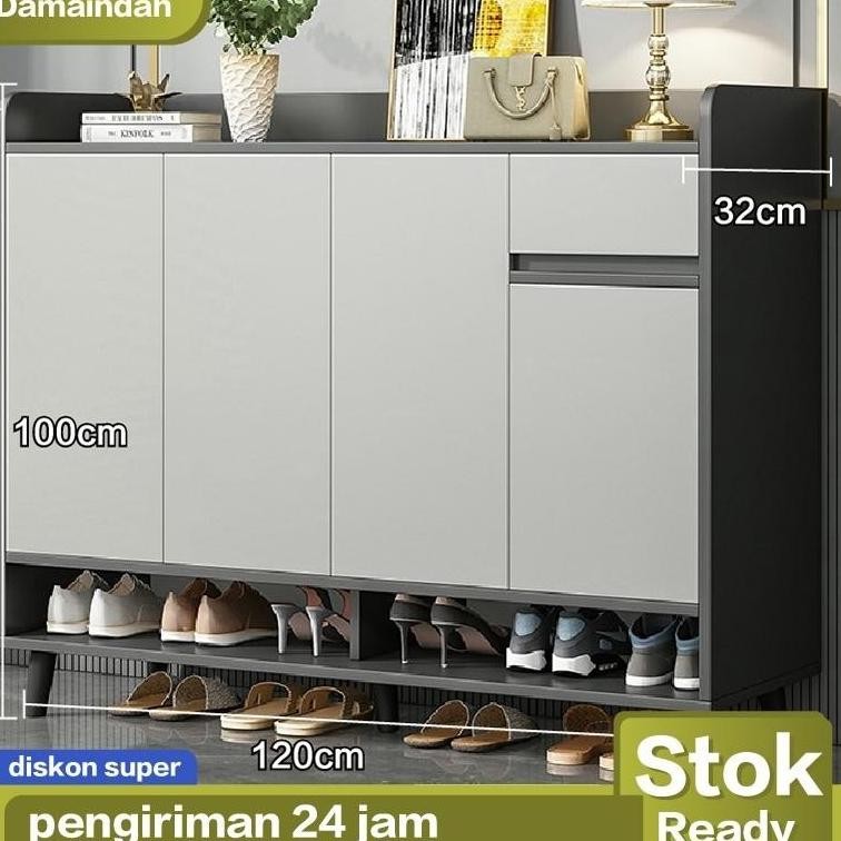 Rak Sepatu Tertutup / Lemari Sepatu Tertutup / Bupet / Lemari Pakaian / Rak Sepatu Kayu / Minimalis/