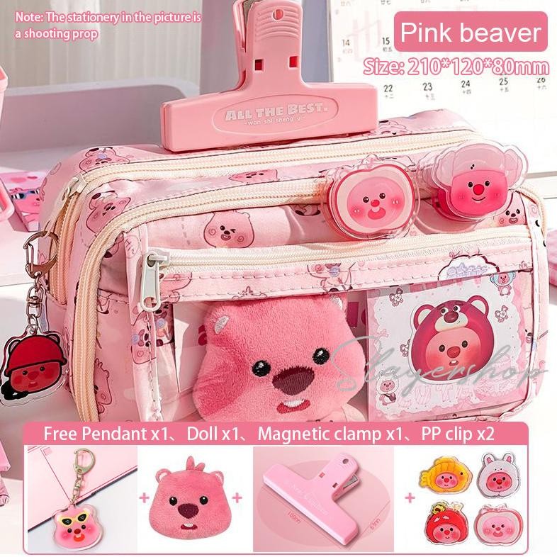 

Tempat alat tulis kotak pensil aesthetic Tas PenaTempat Pencil Tas Pensil kapasitas besar